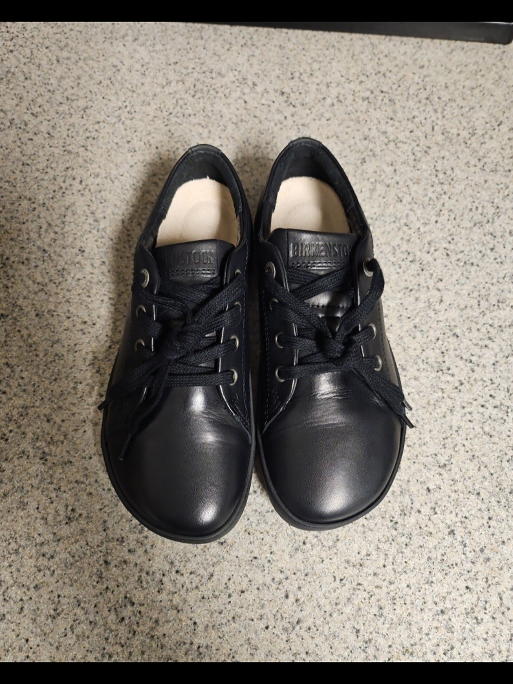 Birkenstock Kid's Black Leather Casual Slip-On Sneakers